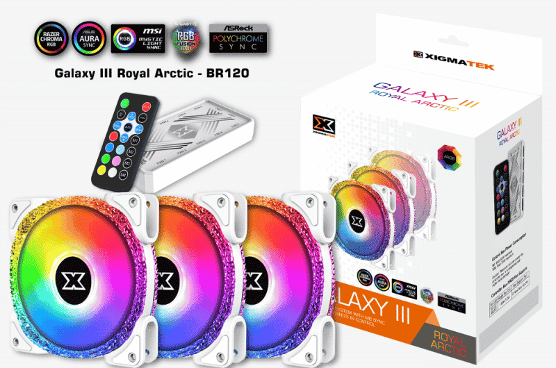 XIGMATEK GALAXY III ROYAL - BR120 ARGB ARTIC 5 XIGMATEK GALAXY III ROYAL