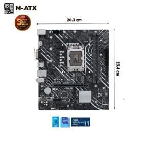 ASUS PRIME H610M-K D4 1 63412 mainboard asus prime h610m k d4 size