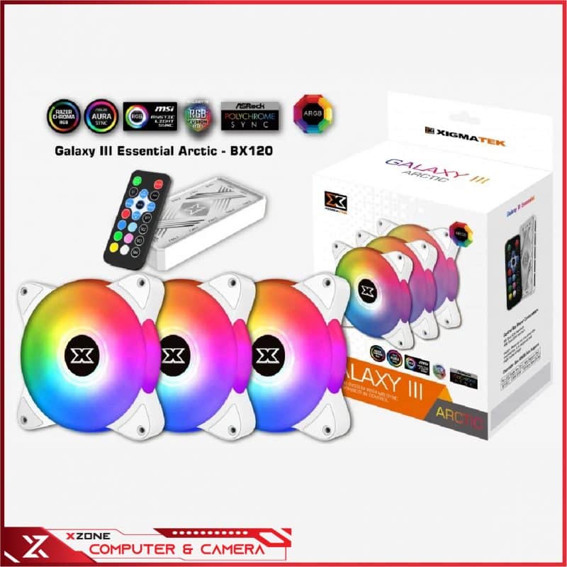 XIGMATEK GALAXY III ESSENTIAL BX120 ARGB ARCTIC 01