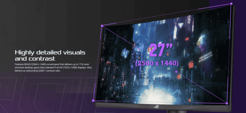 ASUS ROG STRIX XG27WQ 4 màn hình gaming XZONE đồng nai ASUS ROG STRIX XG27WQ