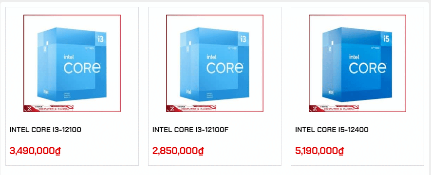 cpu intel thế hệ 12 giá tốt