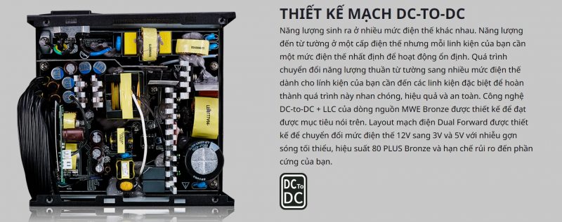 COOLER MASTER MWE 650 BRONZE V2 4 Công nghệ DC to DC