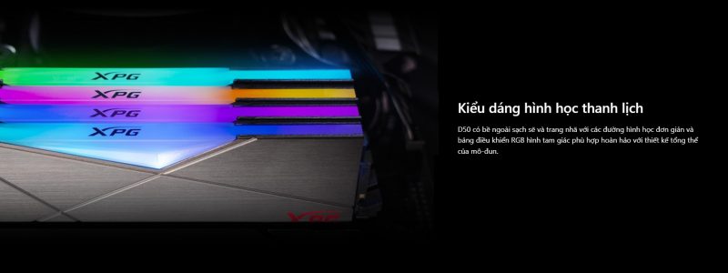 ADATA XPG SPECTRIX D50 8GB DDR4 3200 RGB 2 kieu dang hinh hoc