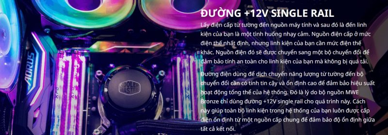 COOLER MASTER MWE 650 BRONZE V2 5 Tính tin cậy và ổn định cao
