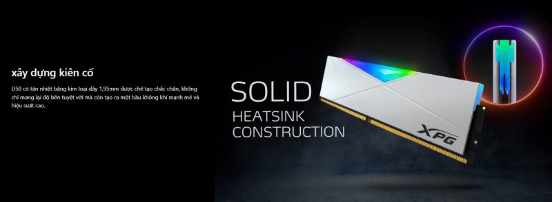 ADATA XPG SPECTRIX D50 8GB DDR4 3200 RGB 3 xay dung kien co