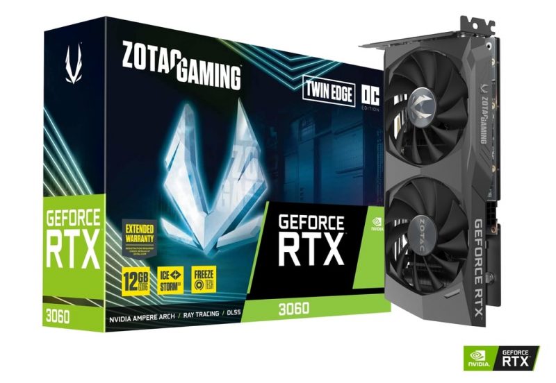 zotac gaming geforce rtx 3060 twin edge oc 1