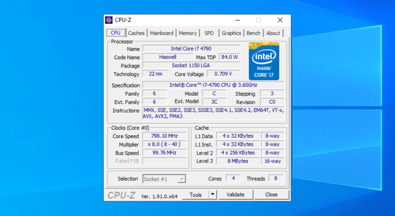 Kiểm tra cấu hình máy tính 6 Kiểm tra cấu hình bằng CPU Z