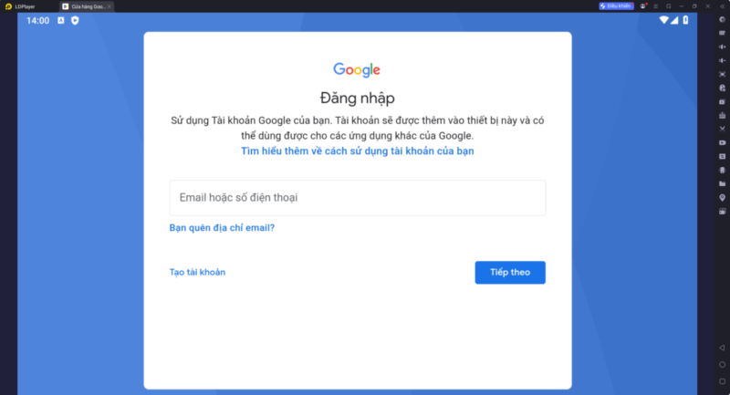 Cách chơi game Android trên PC 5 Đăng nhập google play và tải game